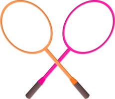 dois badminton raquete objeto png