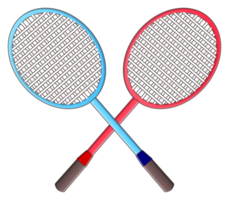 two racket and shuttlecock sticker png