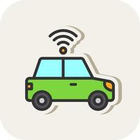 Driverless Car Vector Icon Design