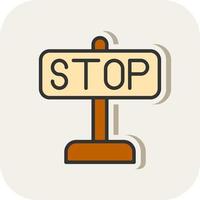 Stop Vector Icon Design