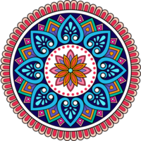 ethnisch Mandala mit bunt Ornament zum Kunst auf das Mauer. Stoff Muster. Karte texturiert Hintergrund Fliese Schablone Aufkleber und Textil. abstrakt Illustration. png
