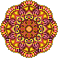 ethnique mandala avec coloré ornement pour art sur le mur. en tissu modèle. carte texturé fond d'écran tuile pochoir autocollant et textile. abstrait illustration. png