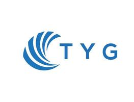 TYG letter logo design on white background. TYG creative circle letter logo concept. TYG letter design. vector