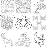 Coloring Book 9 Vector Design For Kids