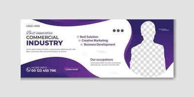 Digital marketing agency timeline cover design and web banner template, corporate banner, header, webinar banner design vector