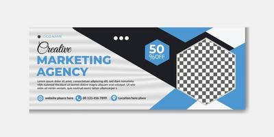 Digital marketing agency timeline cover design and web banner template, corporate banner, header, webinar banner design vector