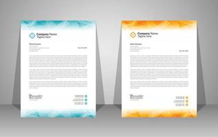 corporate modern business letterhead design template. creative modern letterhead design template for your project. vector