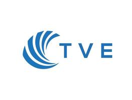 TVE letter logo design on white background. TVE creative circle letter logo concept. TVE letter design. vector