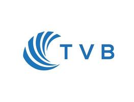 TVB letter logo design on white background. TVB creative circle letter logo concept. TVB letter design. vector