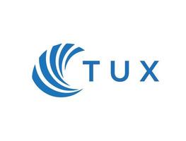 TUX letter logo design on white background. TUX creative circle letter logo concept. TUX letter design. vector