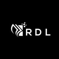 rdl crédito reparar contabilidad logo diseño en negro antecedentes. rdl creativo iniciales crecimiento grafico letra logo concepto. rdl negocio Finanzas logo diseño. vector