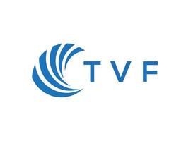 TVF letter logo design on white background. TVF creative circle letter logo concept. TVF letter design. vector