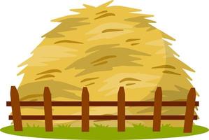 Sheaf of wheat ears. Rural crop. Autumn rustic element. Cartoon flat illustration. Bunch of harvest haystack vector