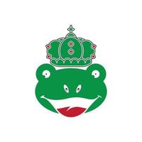 King frog logo icon template design vector