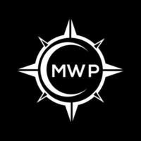 mwp resumen monograma proteger logo diseño en negro antecedentes. mwp creativo iniciales letra logo. vector