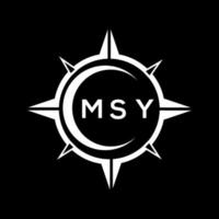 MSY abstract monogram shield logo design on black background. MSY creative initials letter logo.MSY abstract monogram shield logo design on black background. MSY creative initials letter logo. vector