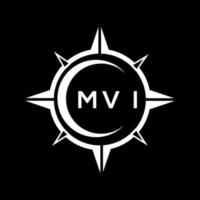 MVI abstract monogram shield logo design on black background. MVI creative initials letter logo. vector