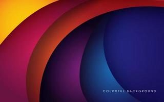 multi colored abstract red orange green purple yellow colorful gradient papercut overlap layers background. eps10 vector