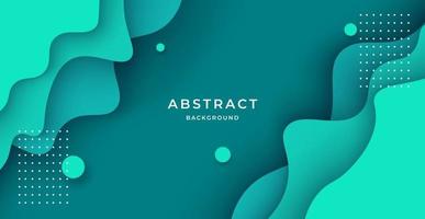 multi colored abstract green wavy papercut overlap layers geometric background. eps10 vector