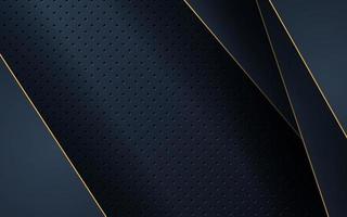 luxurious abstract blue navy gold line overlap layers with circle texture background. eps10 vector