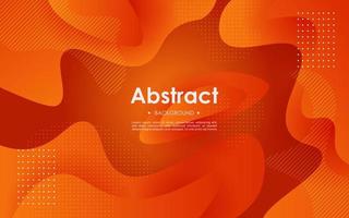 abstract orange gradient wavy light liquid color with geometric shape background. eps10 vector