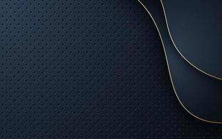 luxurious abstract blue navy gold line overlap layers with circle texture background. eps10 vector