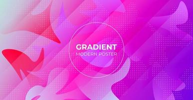 minimal abstract colorful purple pink liquid color gradient, fluid shape geometric with dots background. eps10 vector