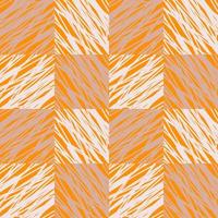 Geometric vector grunge orange texture. Abstract square seamless pattern.