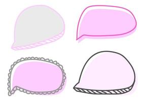 Vector set graphic illustration. Text message. Dialog, chat speech bubble.