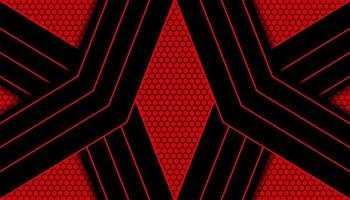 Abstract dark Red Futuristic Gaming Background with a hexagon pattern , dark Red geometric background  for banner or Offline stream, gaming background template vector