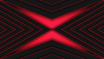 Abstract dark Red Futuristic Gaming Background with a hexagon pattern , dark Red geometric background  for banner or Offline stream, gaming background template vector