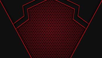 Abstract dark Red Futuristic Gaming Background with a hexagon pattern , dark Red geometric background  for banner or Offline stream, gaming background template vector