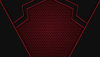 Abstract dark Red Futuristic Gaming Background with a hexagon pattern , dark Red geometric background  for banner or Offline stream, gaming background template vector