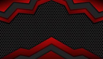 Abstract dark Red Futuristic Gaming Background with a hexagon pattern , dark Red geometric background  for banner or Offline stream, gaming background template vector