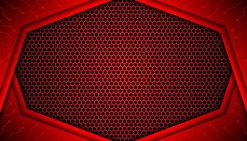 Abstract dark Red Futuristic Gaming Background with a hexagon pattern , dark Red geometric background  for banner or Offline stream, gaming background template vector