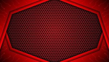 Abstract dark Red Futuristic Gaming Background with a hexagon pattern , dark Red geometric background  for banner or Offline stream, gaming background template vector