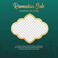 Ramadan sale label badge banner design background vector