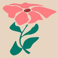 flor silvestre vistoso retro 70s Años 80 90s , botánico diseño ,floral ilustración ,margaritas,primavera hora ,flores decoración . vector