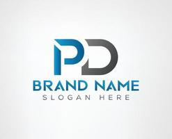 creativo letra pd monograma logo diseño icono modelo blanco antecedentes vector