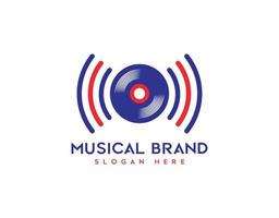 musical brand logo or icon sign symbol vector