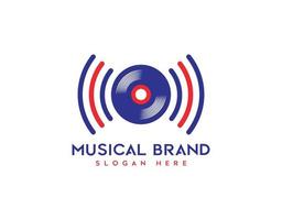 musical marca logo o icono firmar símbolo vector