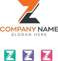 Letter Z typography logo vector templates