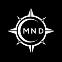 MND abstract monogram shield logo design on black background. MND creative initials letter logo. vector