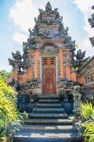 Gorgeous view of the entrance to the Balinese temple photo