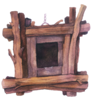 birdhouse acquerello mano dipinto png