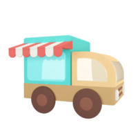 Lieferwagen. Online-Shopping 3D-Rendering. png