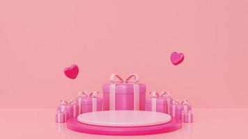 3d rendering valentine podium photo