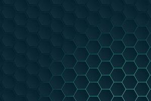 Abstract geometric background composition of dark hexagon with gradient backlight vector