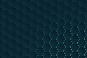 Abstract geometric background composition of dark hexagon with gradient backlight vector