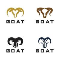 oveja cabra cuernos idea logotipo diseño vector icono ilustración. logotipos del símbolo del zodiaco aries